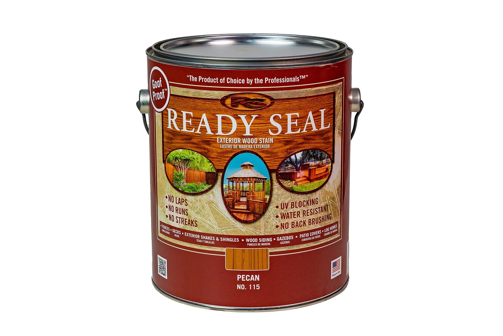 1 Gal 115 Pecan Exterior Stain And Sealer For Wood