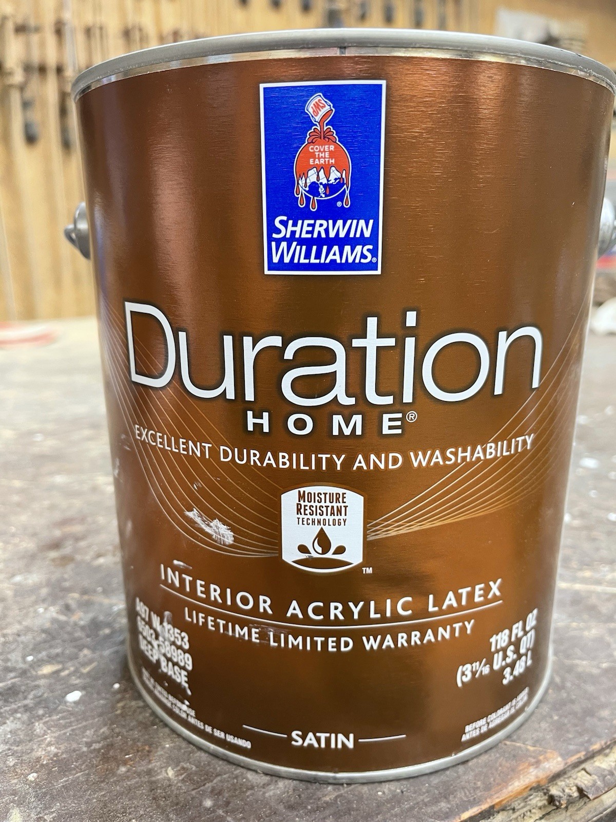 1 Gallon Sherwin Williams Duration Interior Satin Paint/ Coral
