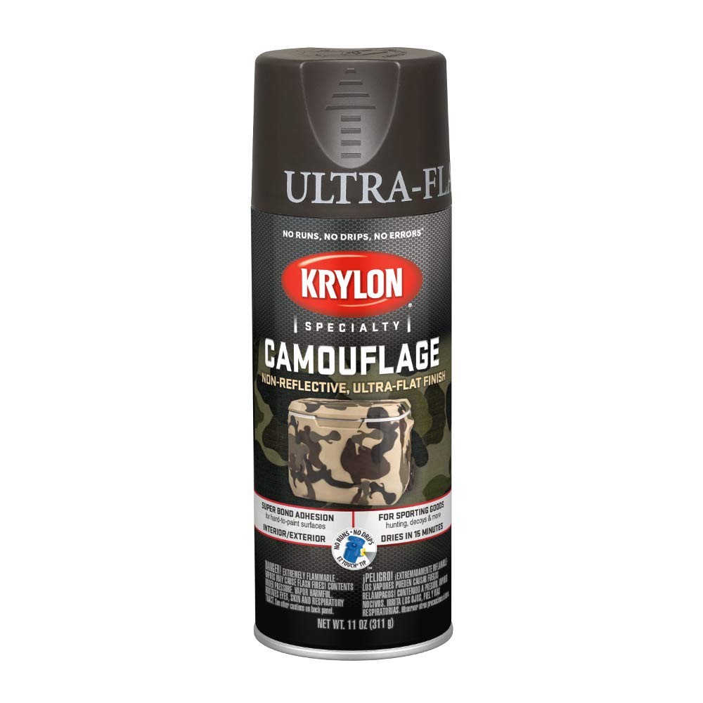 Camouflage Paint, Ultra Flat, Brown, 11 oz