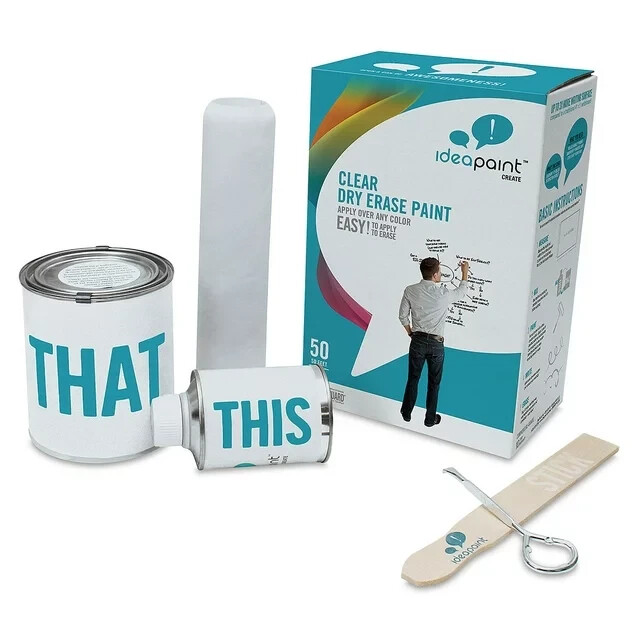 Ideapaint Create, Clear Dry Erase Paint, 100 Sq. Ft. (NIB)