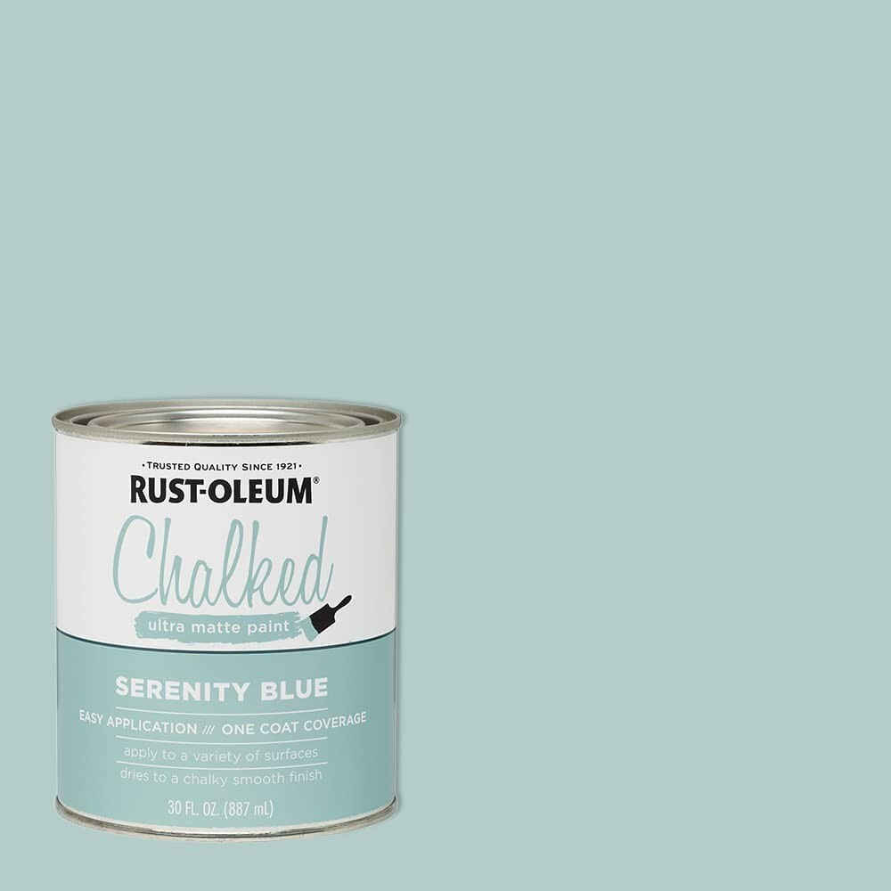 Rust-Oleum 285139 Ultra Matte Interior Chalked Paint 30 oz Serenity Blue 2 Pack