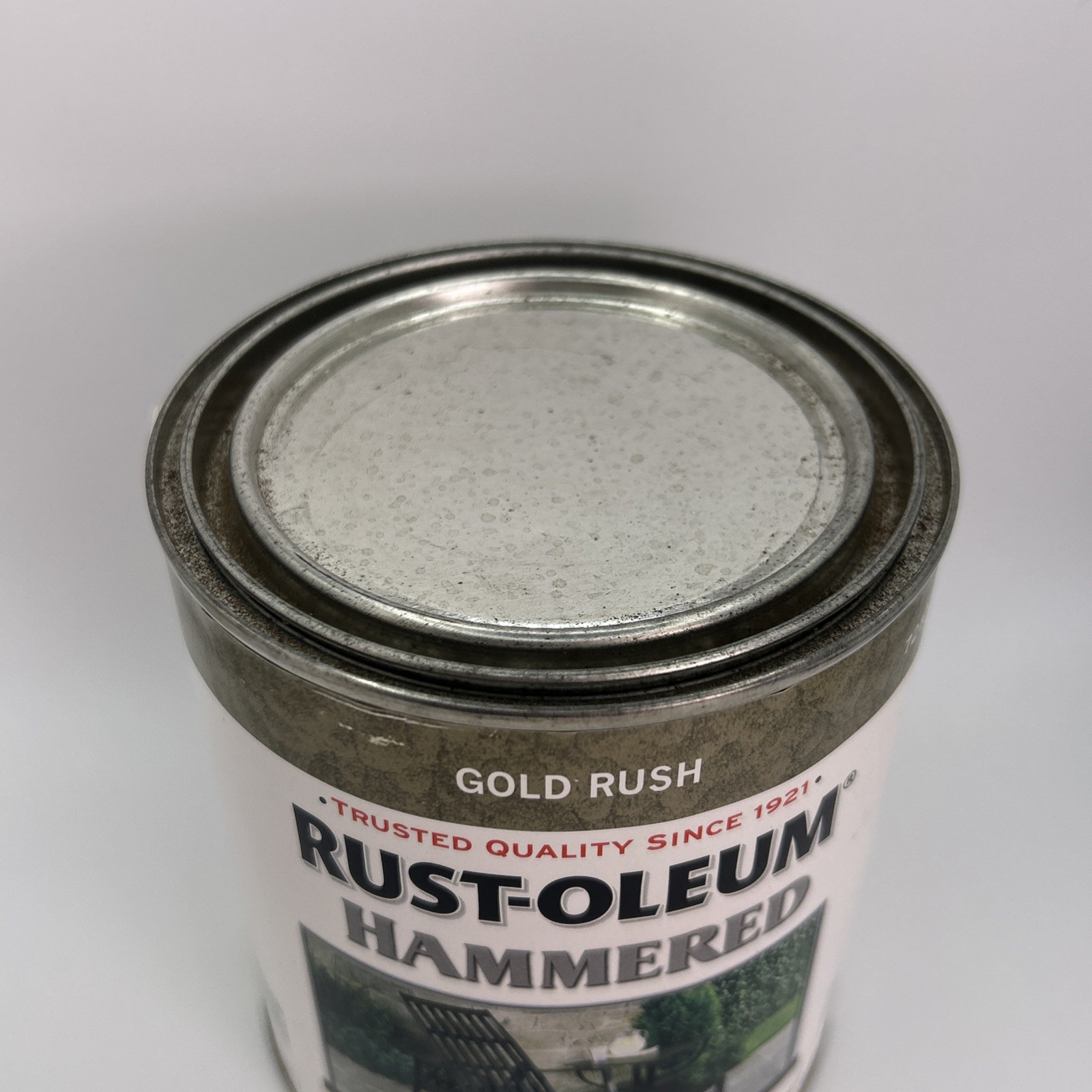 Rust-Oleum Gold Rush 7210502 Stops Rust Hammered Finish Paint, Quart, 32 Fl Oz