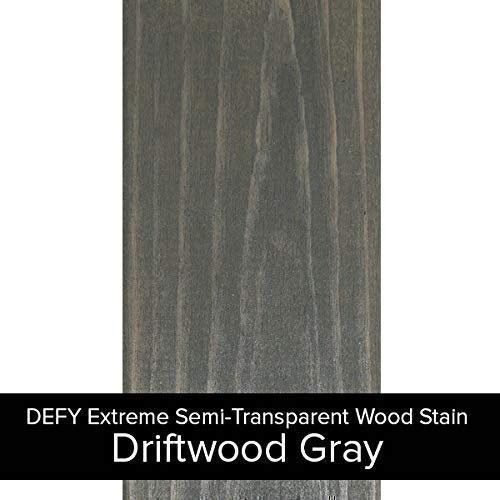 DEFY Extreme 1 Gallon Semi-Transparent Exterior Wood Stain, Driftwood Gray