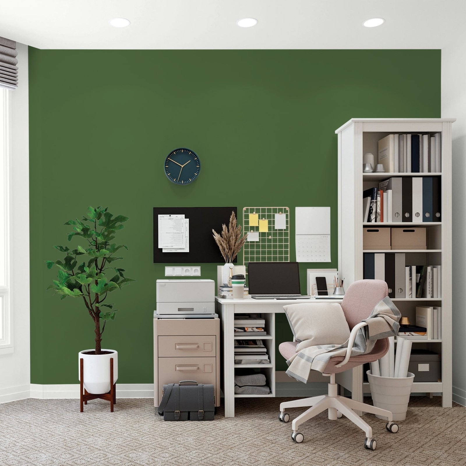 One Coat Mountain Forest / Green Flat Interior Paint W/ Primer 1 Gallon