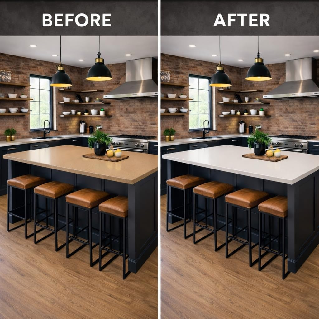 Easy Epoxy Quartz Countertop Paint Kit (White Glass)