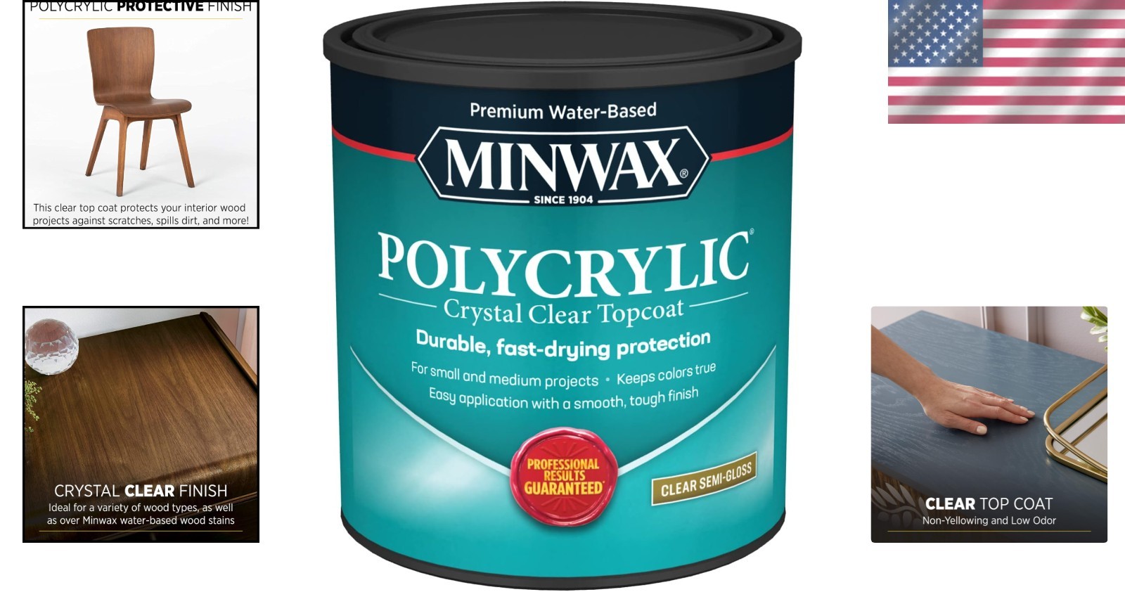 Clear Polycrylic Protective Finish – Semi-Gloss 1 Qt