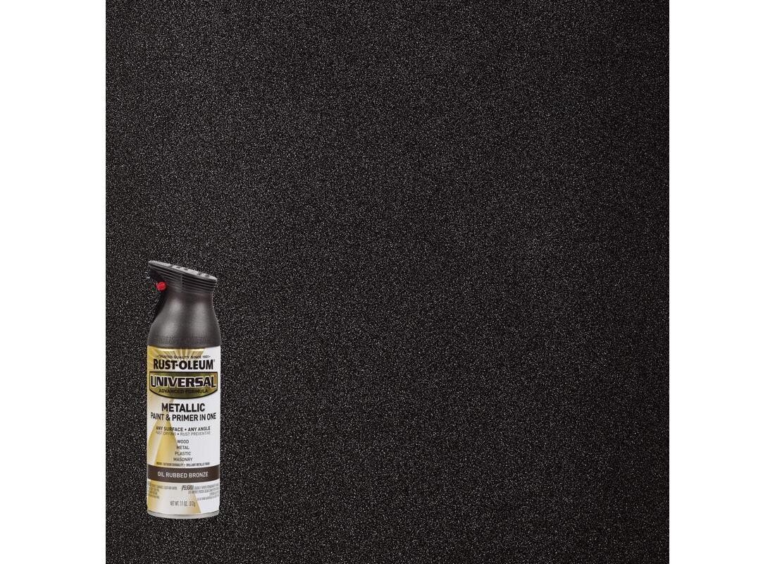 UNIVERSAL Metallic Spray Paint, Metallic, Oil-Rubbed Bronze, 11 oz, Aerosol Can