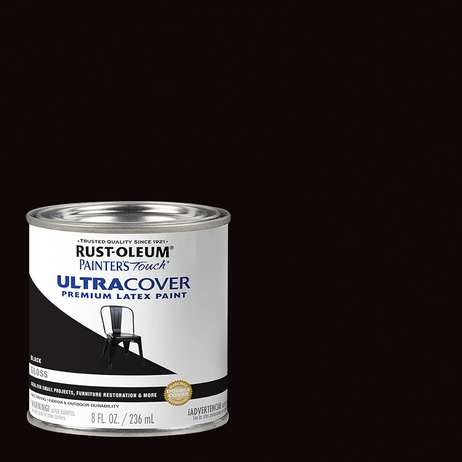 1979730 Painter’S Touch Latex Paint, Half Pint, Gloss Black, 8 Fl Oz (Pack of 1)