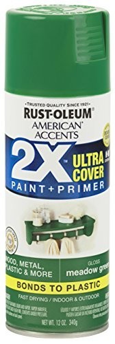 Rust-Oleum American Accents Ultra Cover 2X Gloss Spray Paint, Meadow Green,12 Oz