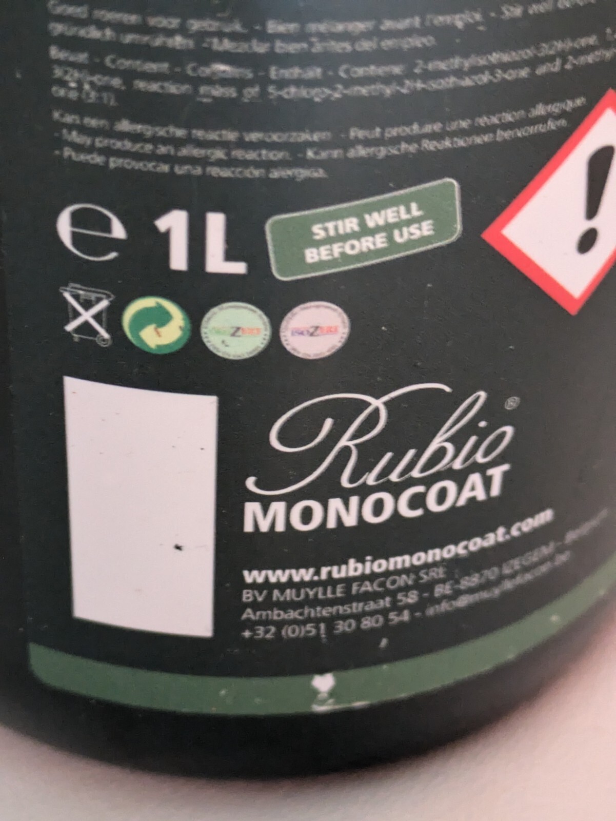 1 Liter Rubio Monocoat Pre Aging Pretreatment Authentic # 6 Color NEW