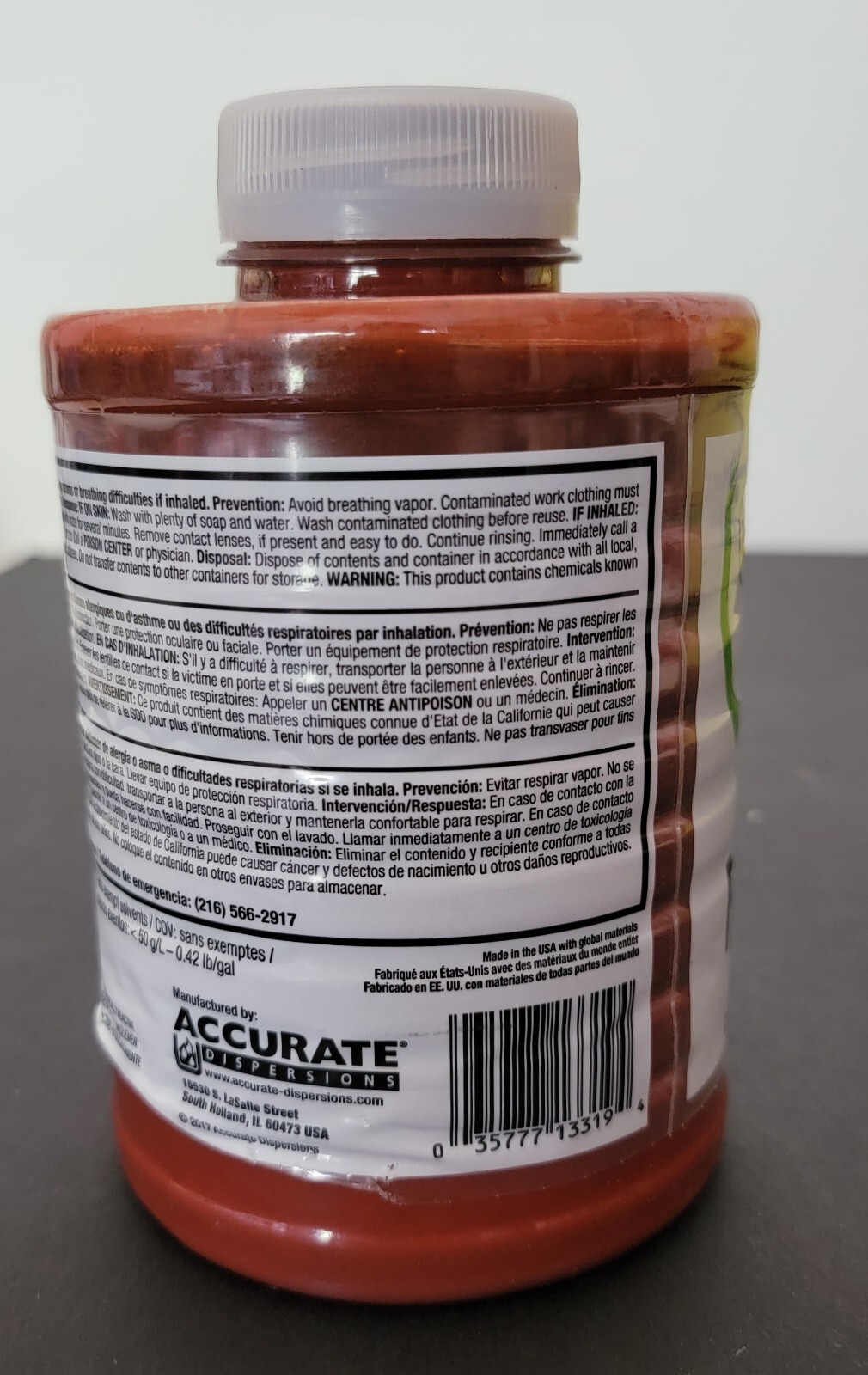 Red Paint GeoShades Paint Colorant, Red Oxide, 1 Qt. “F” ACV041147 NEW Sealed