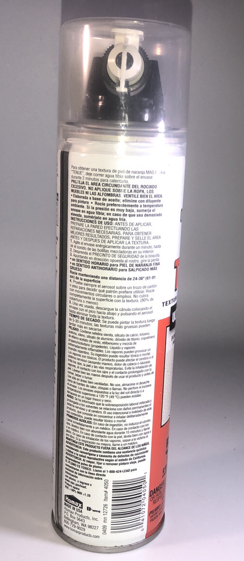 Homax 4050 Wall Textured Spray Patch,White, Orange Peel,10 Oz.-SHIP SAME BUS DAY