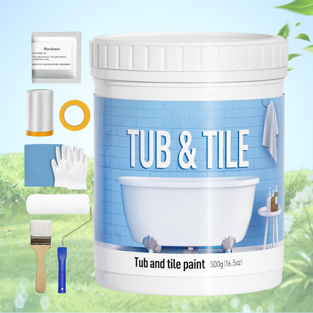NEW Tub Tile Refinishing Kit Paint 16.5oz Water Based Semi Gloss White