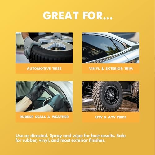 ShineABull Instant Tire Butter & Trim Gloss Spray – Silicone-Free, UV