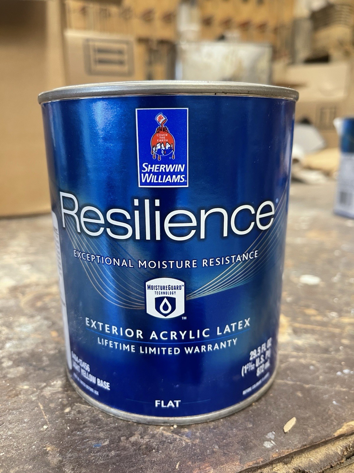 1 Gal. Resilience Sherwin Williams Exterior Acrylic Paint/Light Yellow Base