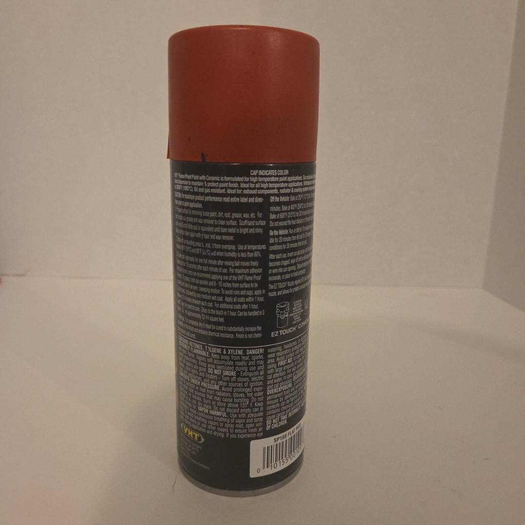 VHT SP109 High Temperature Flame Proof FLAT RED Header Spray Paint – 11oz