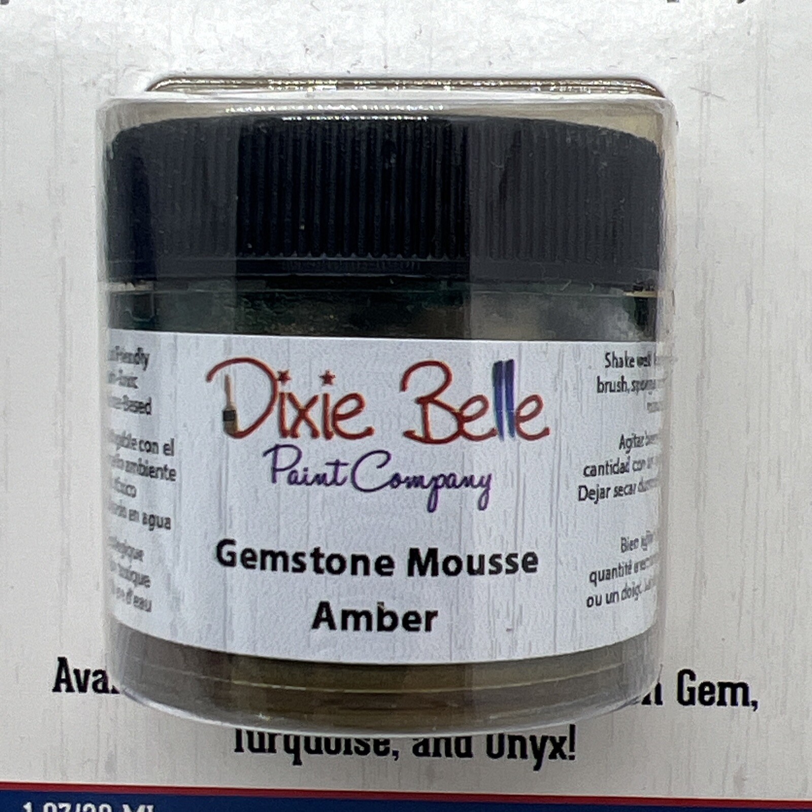 DIXIE BELLE PAINT~GEMSTONE MOUSSE~1OZ~CREAMY/RICH & SHINY DETAILING~~AMBER~~