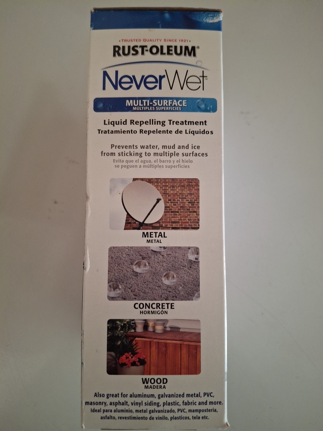 Rust-Oleum Never Wet Multi-Surface Liquid Repelling Treatment – Frosted clear