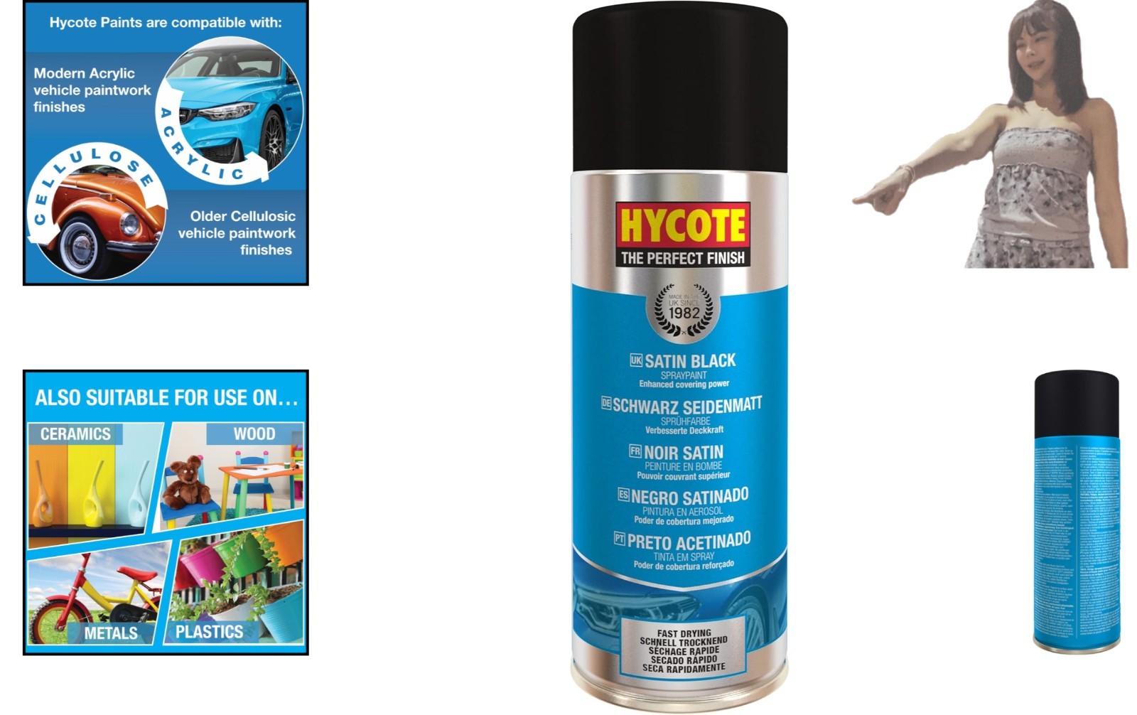 Fast-Drying Satin Black Spray Paint 400ml – Superior Protection for All Surfaces