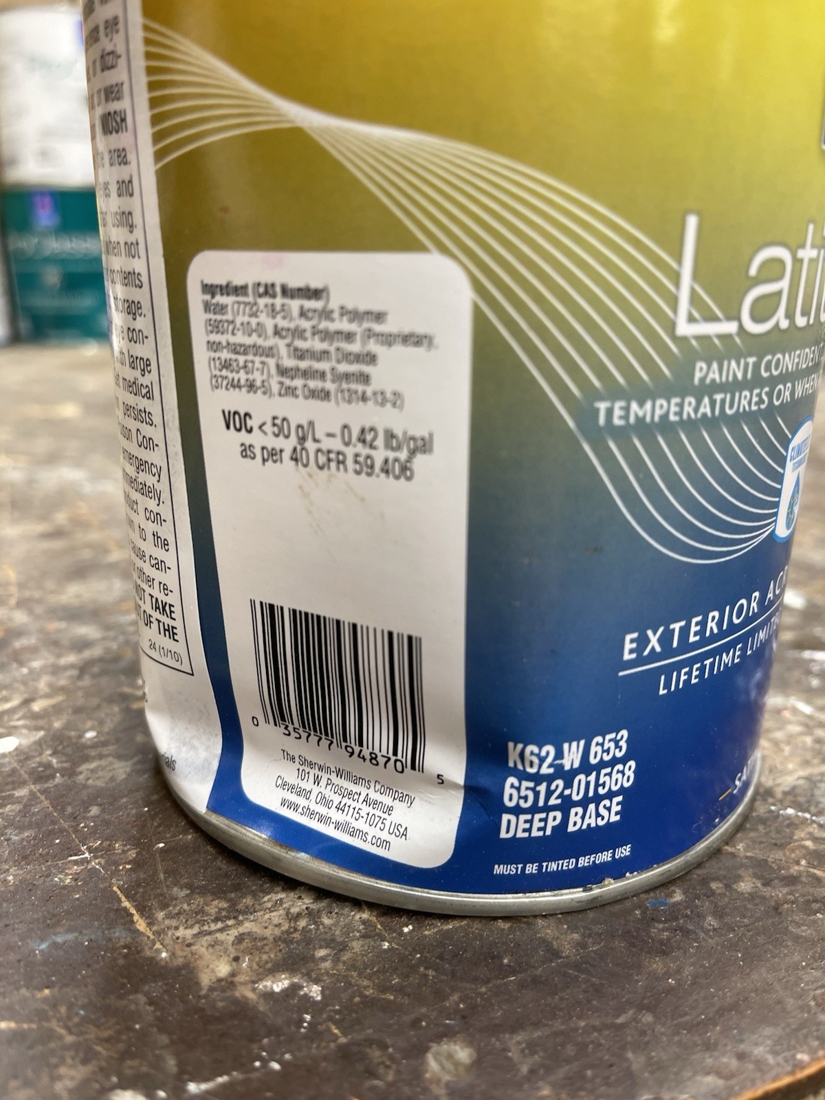 Qt Sherwin Williams Latitude /Custom Oxford Gray / Exterior Satin Acrylic Paint
