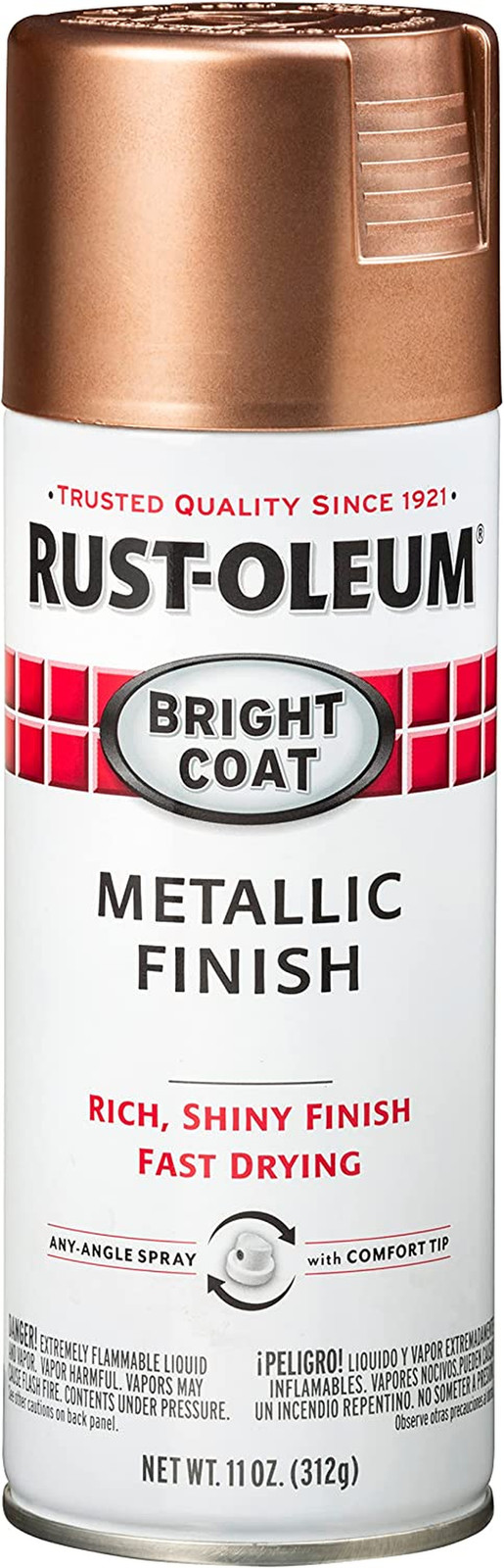 Stops Rust Bright Coat Metallic Spray Paint 11oz Rose Gold 1-Pack 344733