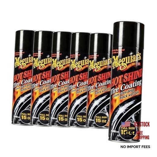 Hot Shine High Gloss Tire Coating, 6 Pack (6 x 15 oz = 90 oz Total) Aerosol