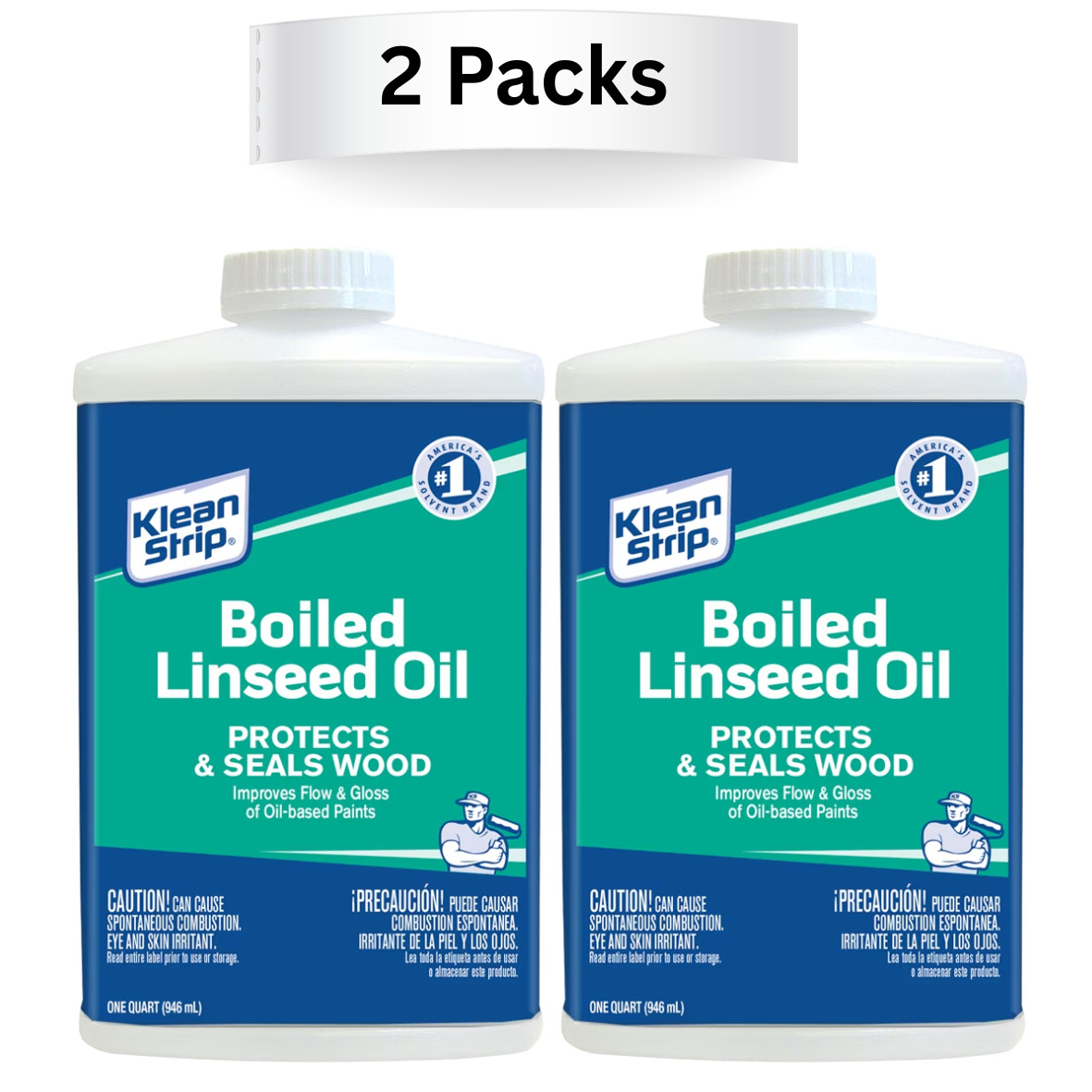 ( 2 PACK ) Klean Strip Boiled Linseed Oil Qt.