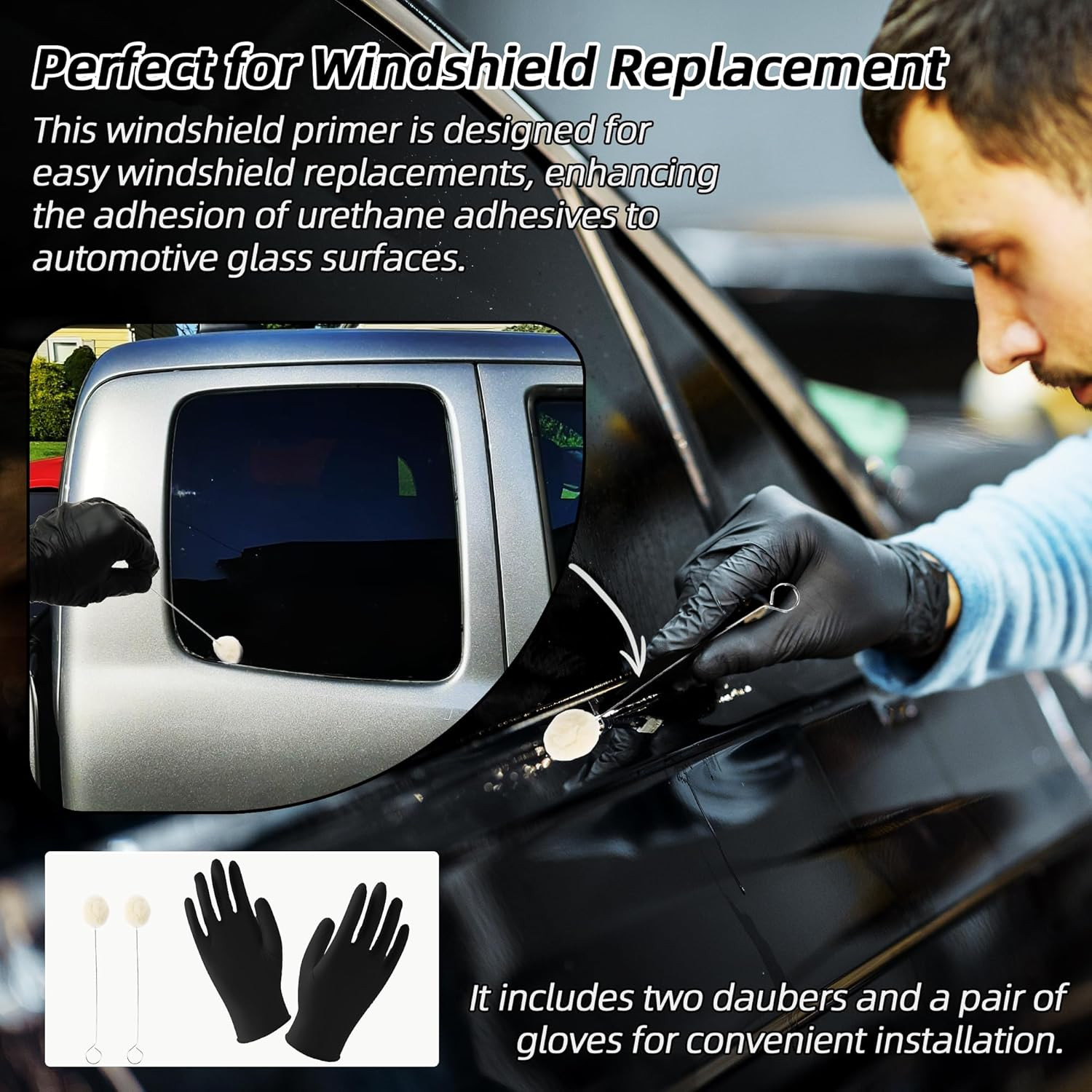 1 Fl.Oz Windshield Primer, Urethane Primer for Automotive, Promotes Adhesion of
