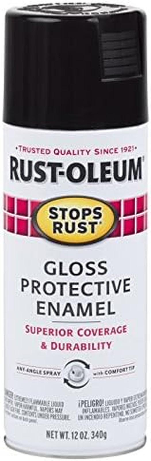 7779830 Stops Rust Spray Paint, 12 Oz, Gloss Black