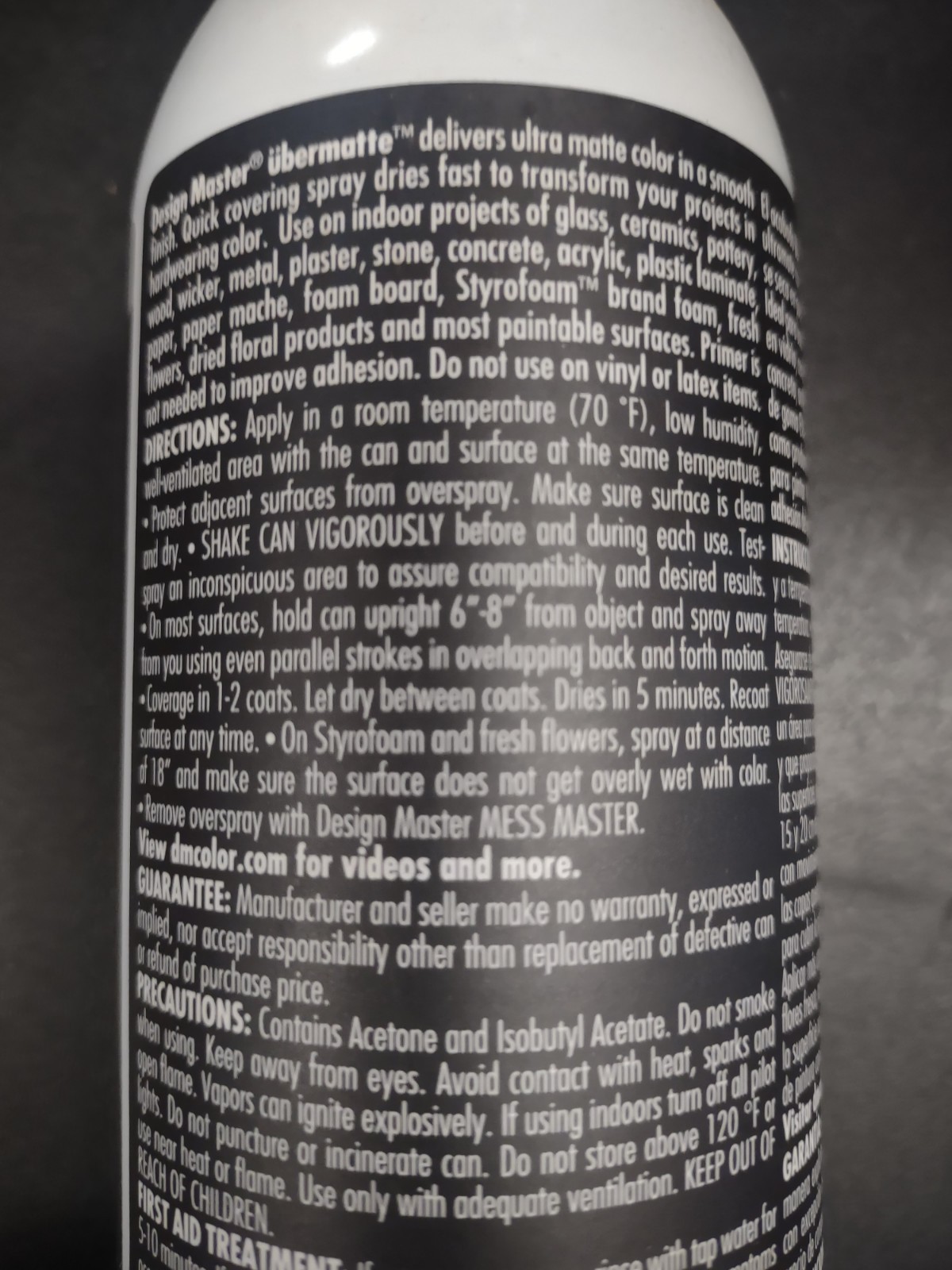 Design Master UberMatte Color Finish, Ink Black, Matte Spray Paint for Florists