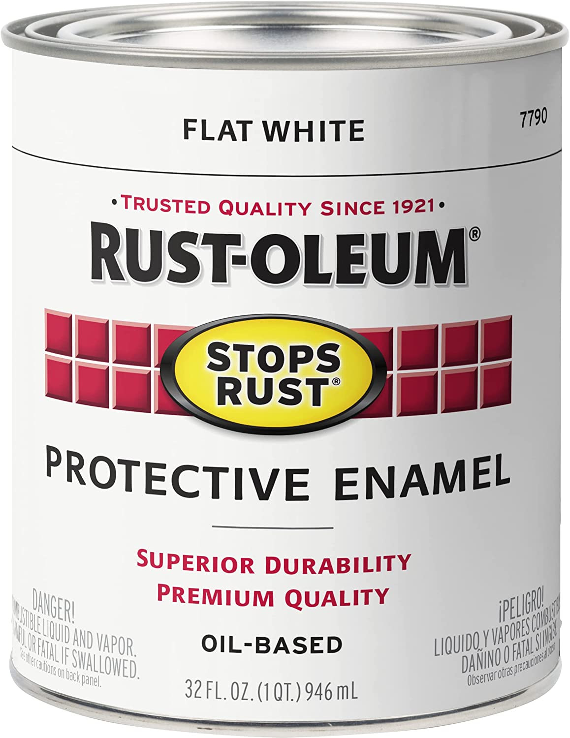 Pintura Esmalte Protector RustOleum 32Oz Blanco Mate Antioxidante 1Cuarto