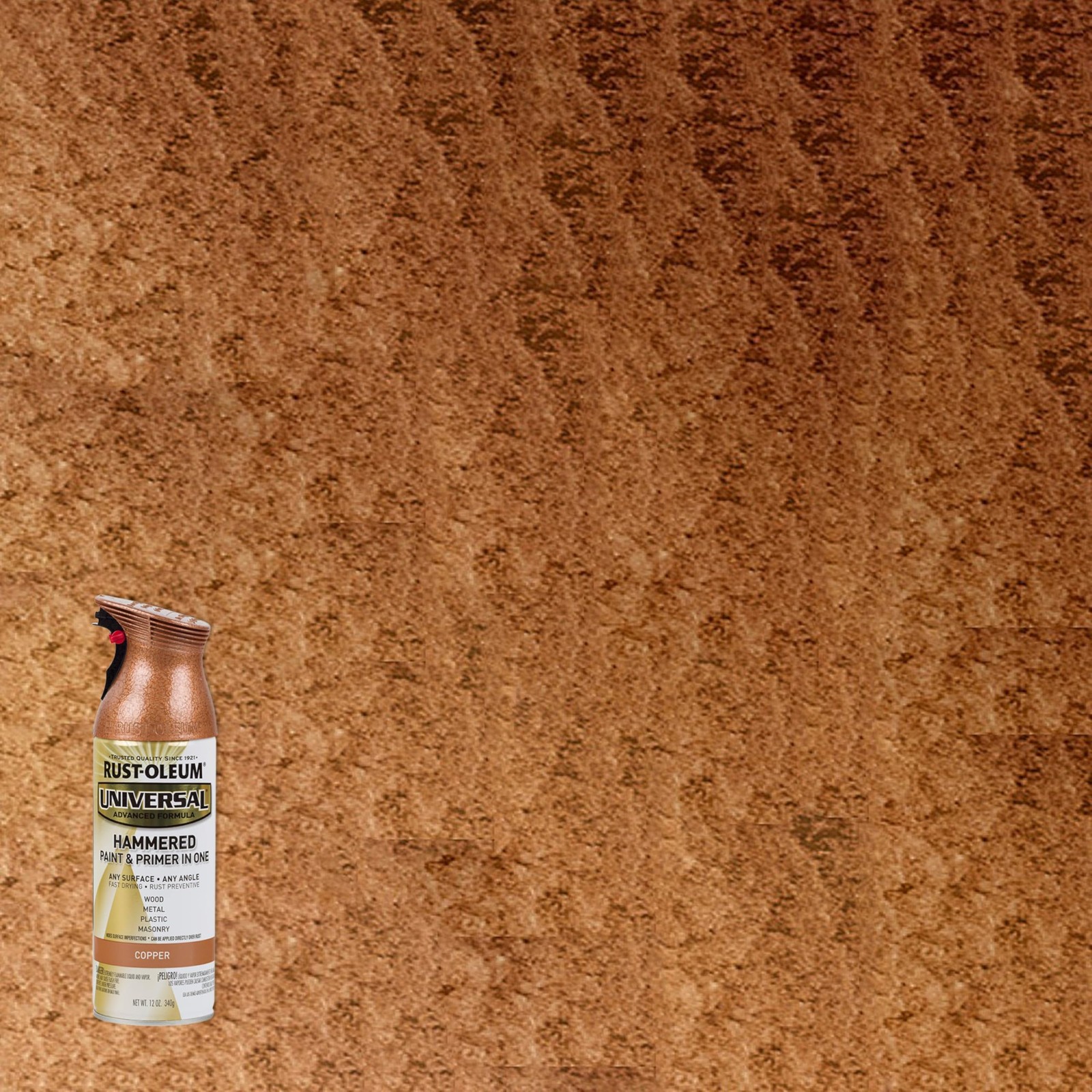 Rust Oleum 12Oz Hammered Copper Universal Spray Paint For All Surfaces