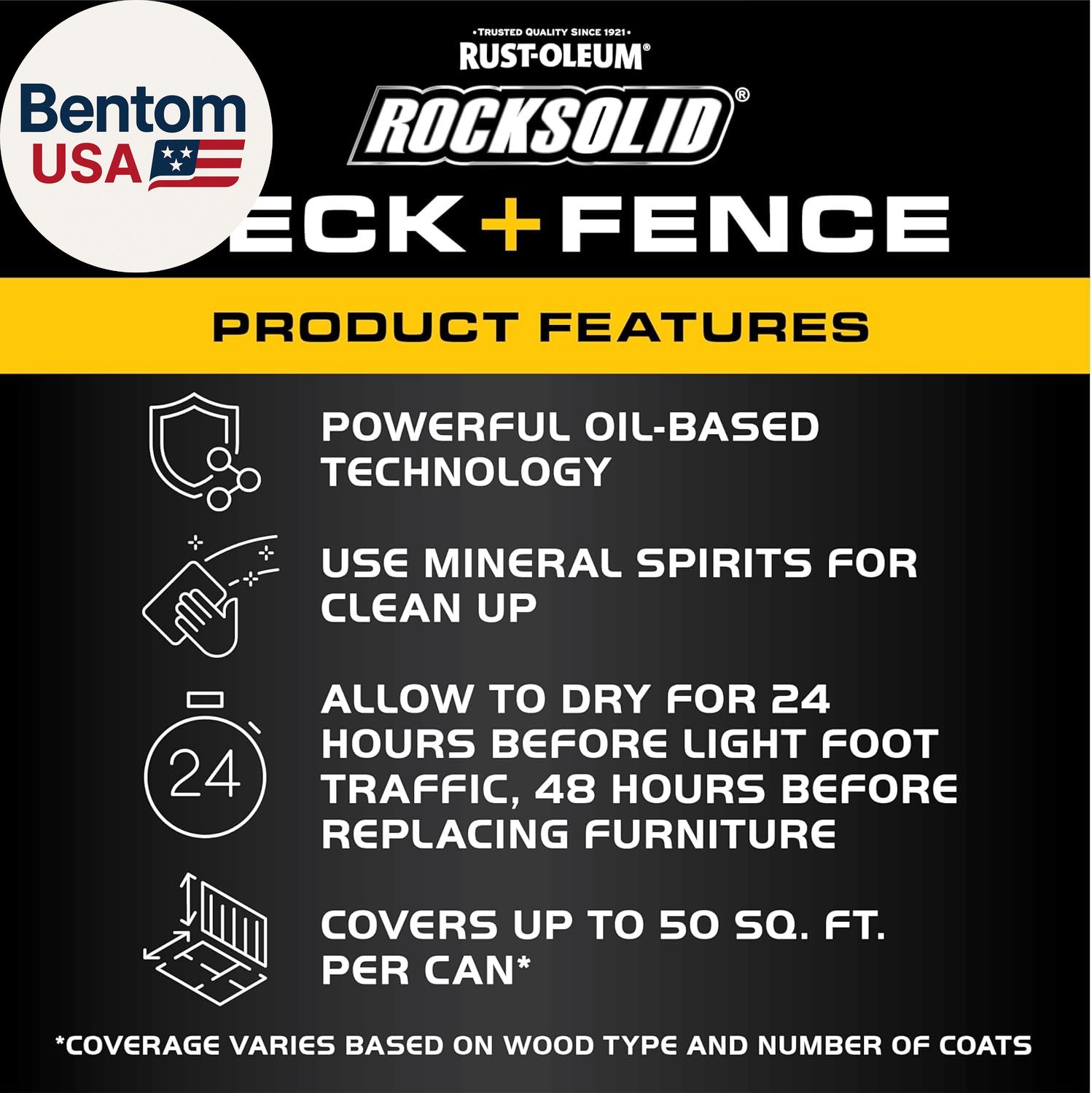 Rocksolid Deck+Fence Protective Stain & Sealer with Turbo Spray System | Oil‑Bas