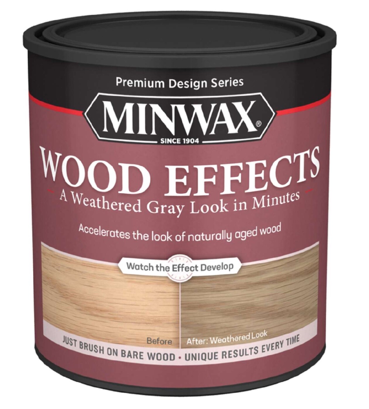 Minwax Semi-Transparent Weathered Gray Look Water-Based Wood Accelerator, 1 QT