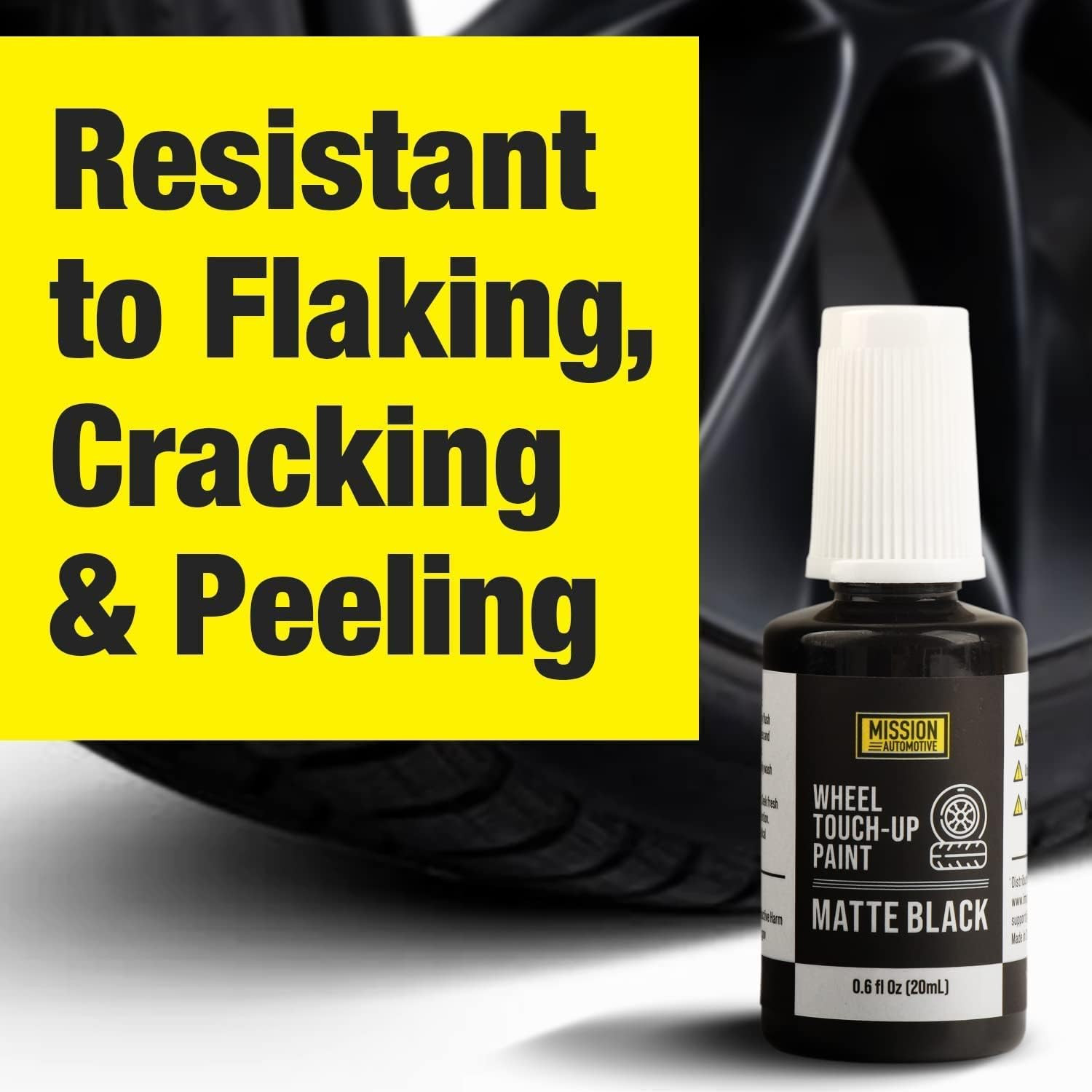 Matte Black Rim Touch-Up Paint – Small Resealable Bottle Compatible with Tesl…