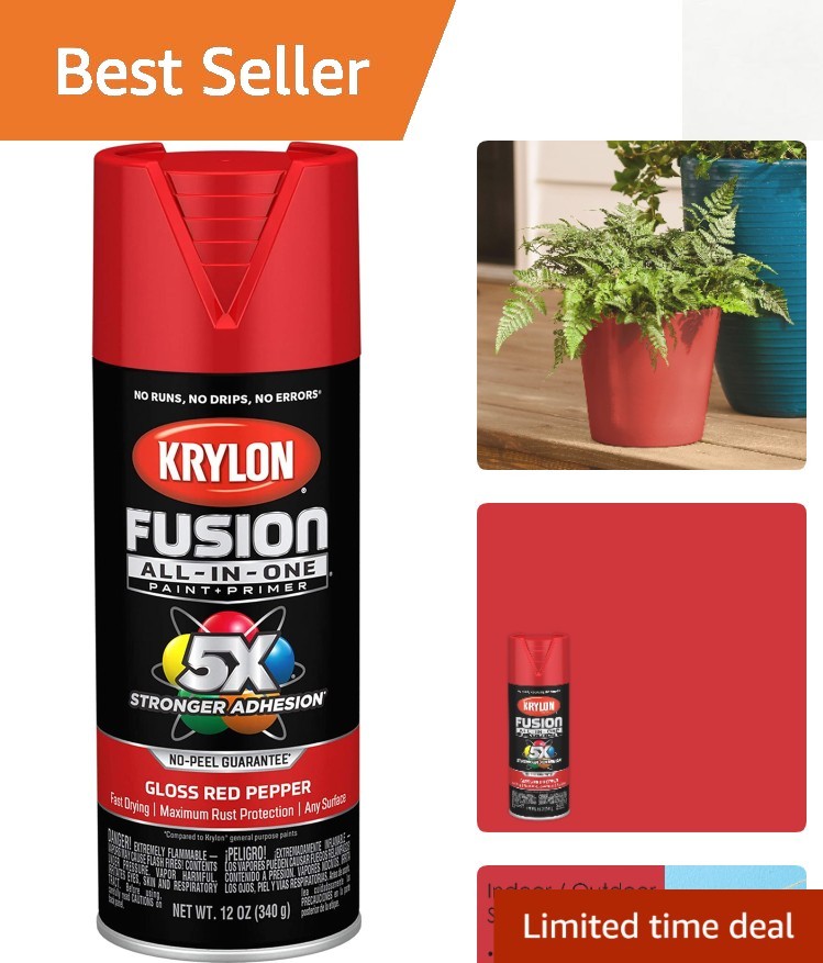 12 oz Rust-Resistant All-In-One Spray Paint – Gloss Finish for Indoor/Outdoor