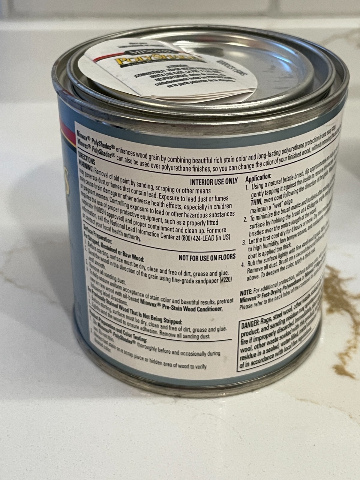 Minwax PolyShades Natural Cherry Gloss Wood Stain Polyurethane 1/2 pint/8 fl oz