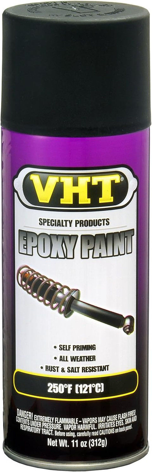 SP652 Satin Black Epoxy All Weather Paint Can – 11 Oz.
