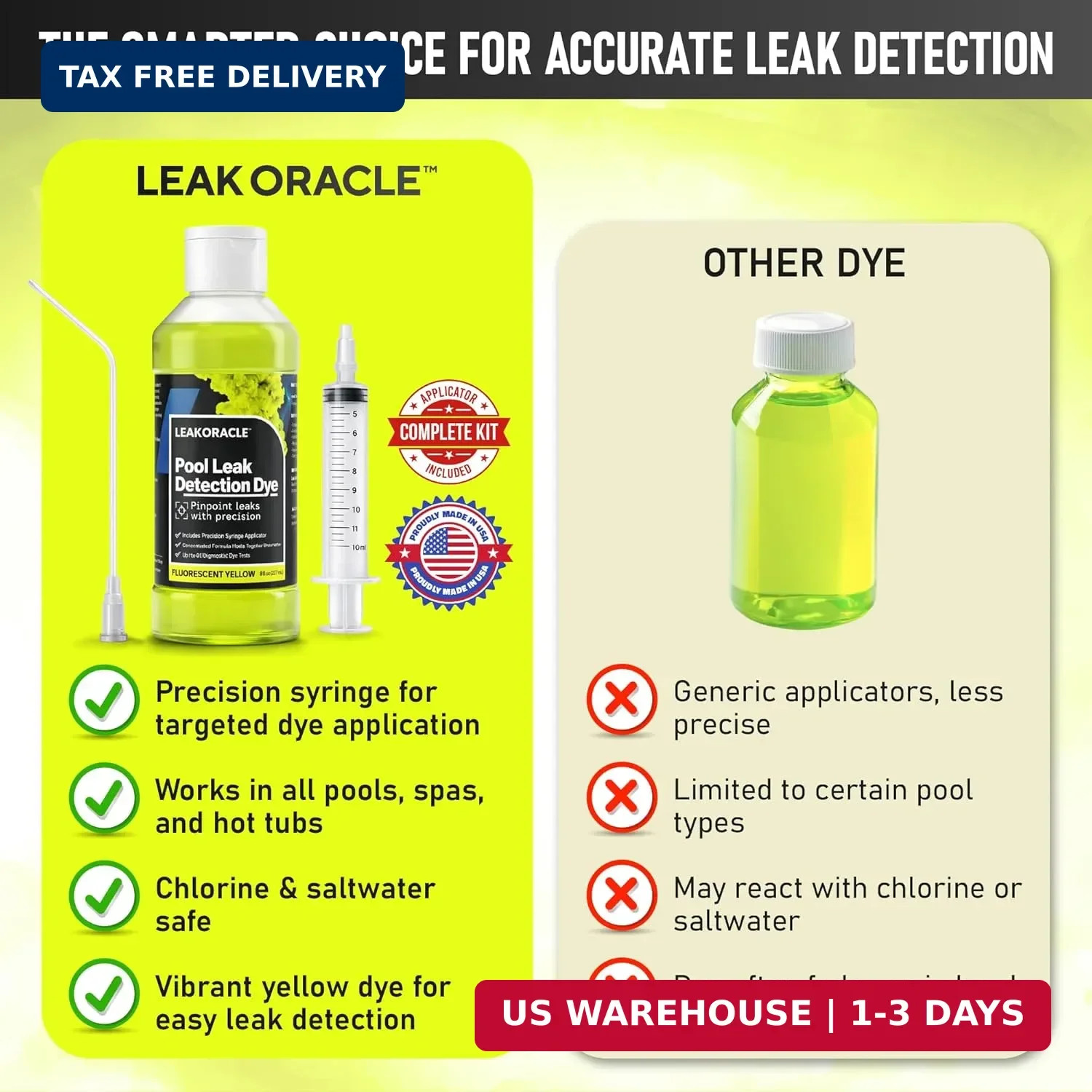 Pool Leak Detection Dye Kit Swimming Pool Liner Leak Detector Test Tool