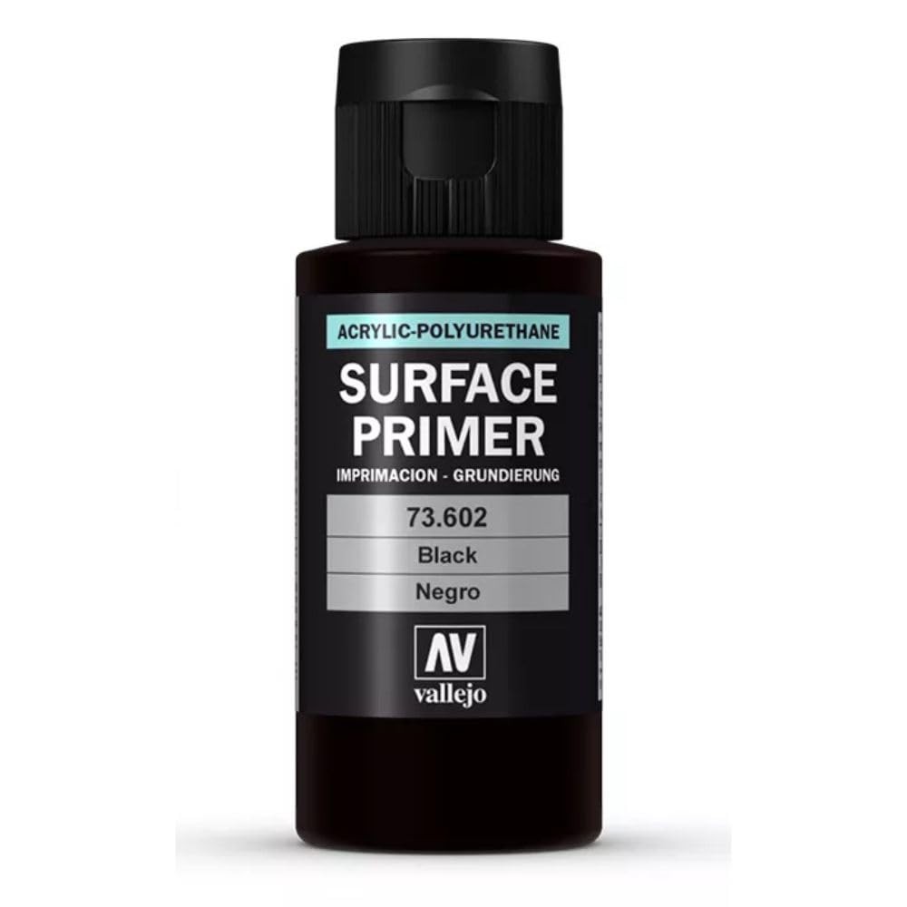 Black Acrylic Primer 60ml | Matte Finish, Fast Drying for Airbrushing Models