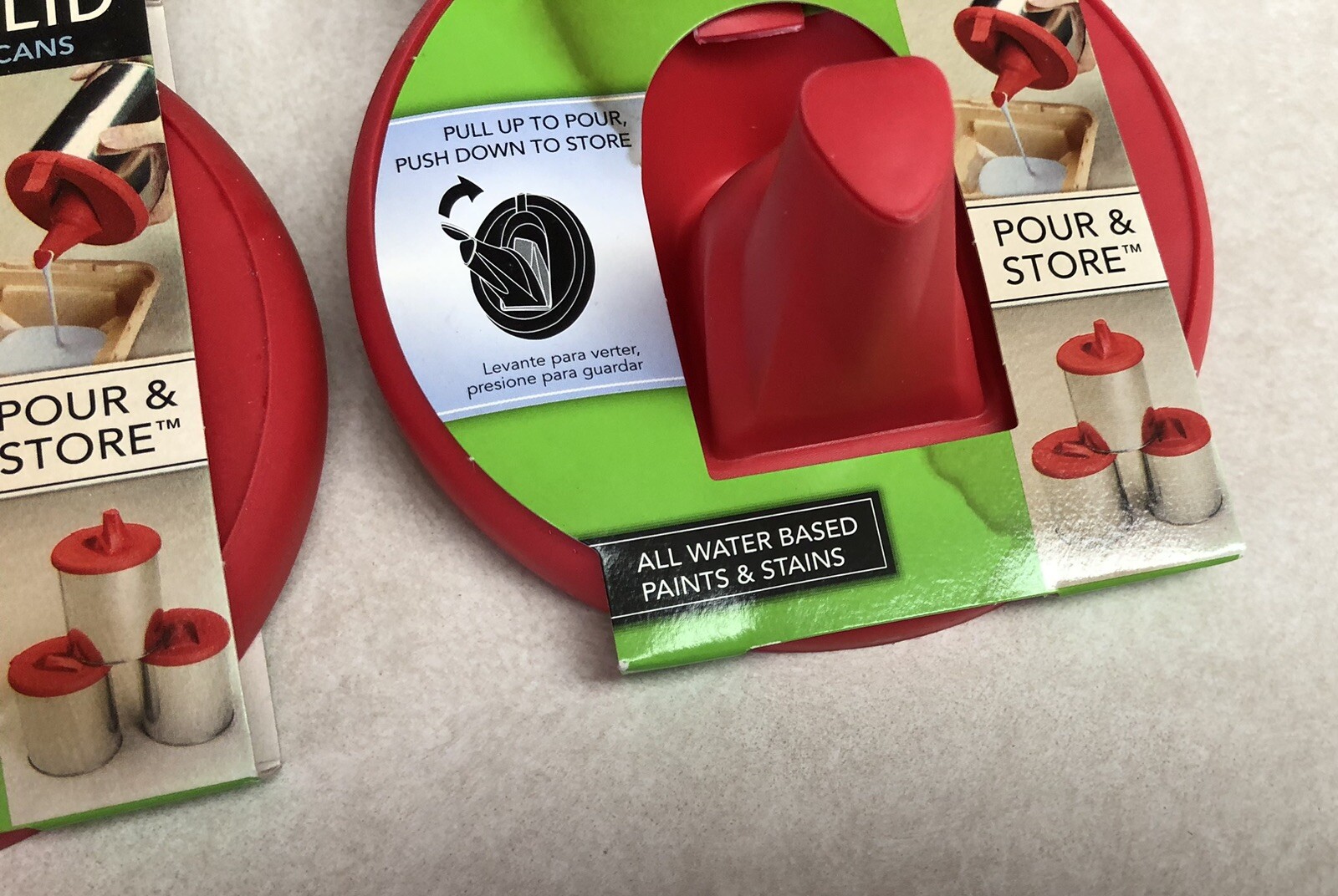 4 ShurLine Quart Store and Pour Paint Can Lids New