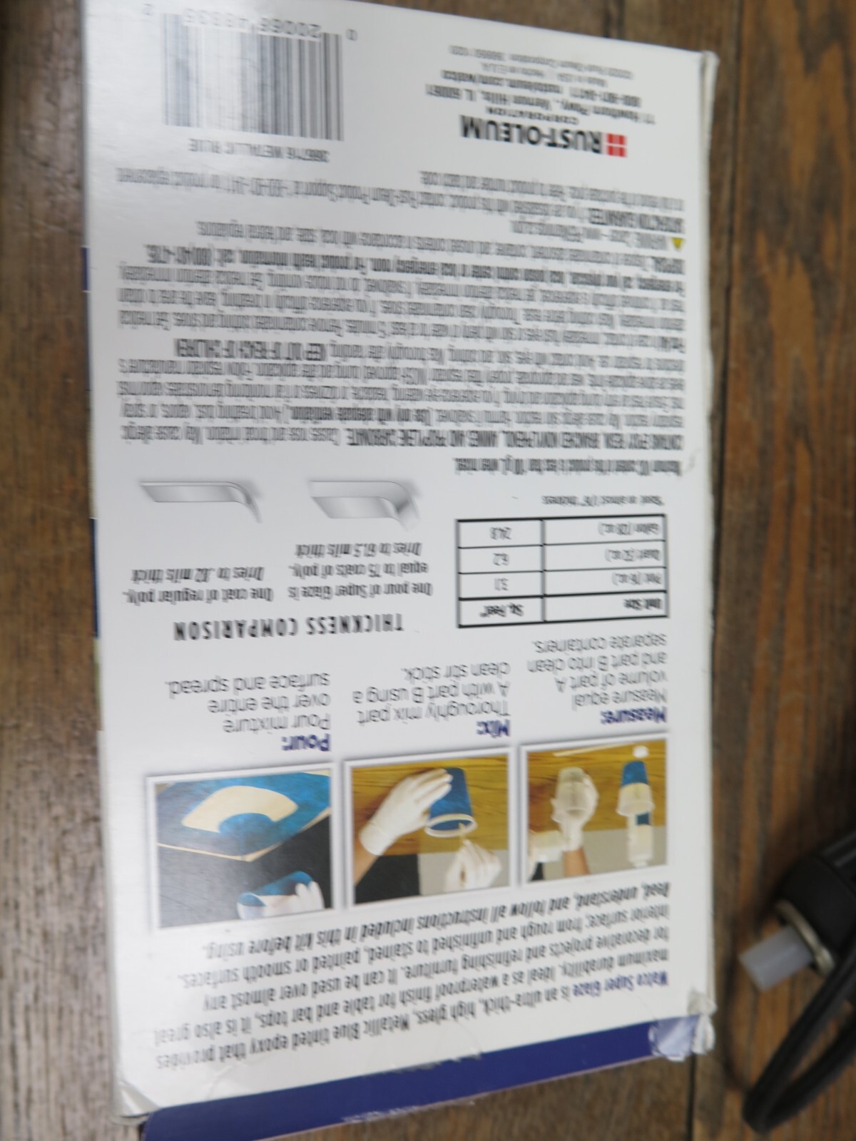 ✅ Rust-Oleum Watco- Super Glaze Pour On High Gloss Epoxy Met-Blue 1qt