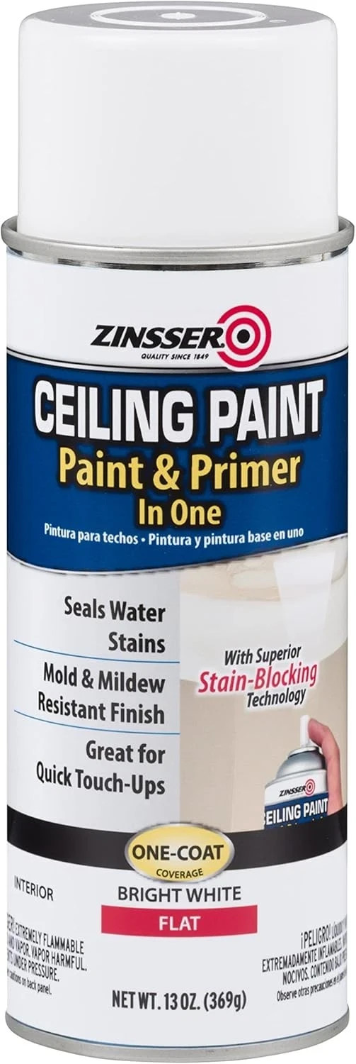 Zinsser Ceiling Acrylic Paint & Primer in One, 13 13 Ounce (Pack of 1), White
