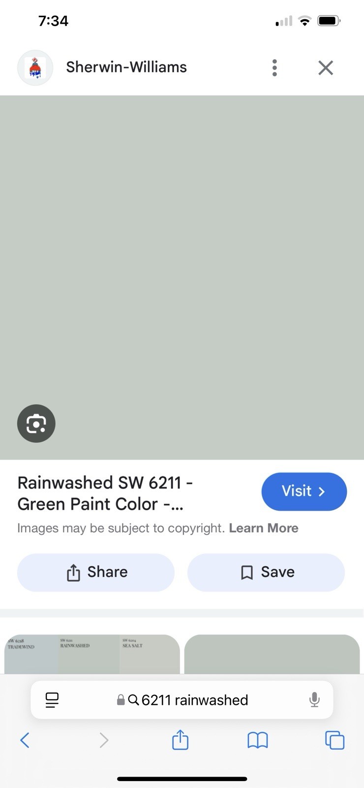 1 Gallon Sherwin Williams SuperPaint Interior Flat Color 6211 Brainwashed Dented