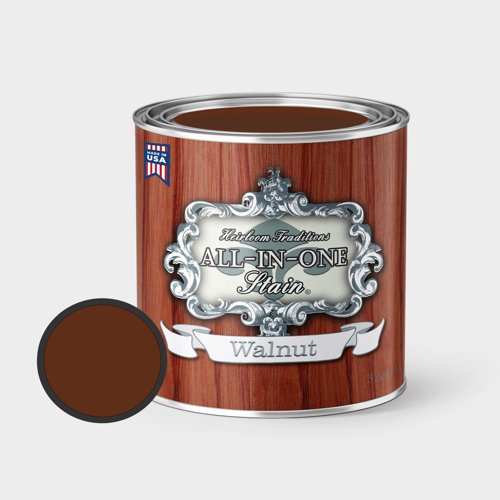 ALL-IN-ONE Gel Stain by Heirloom Traditions – Walnut – 32oz