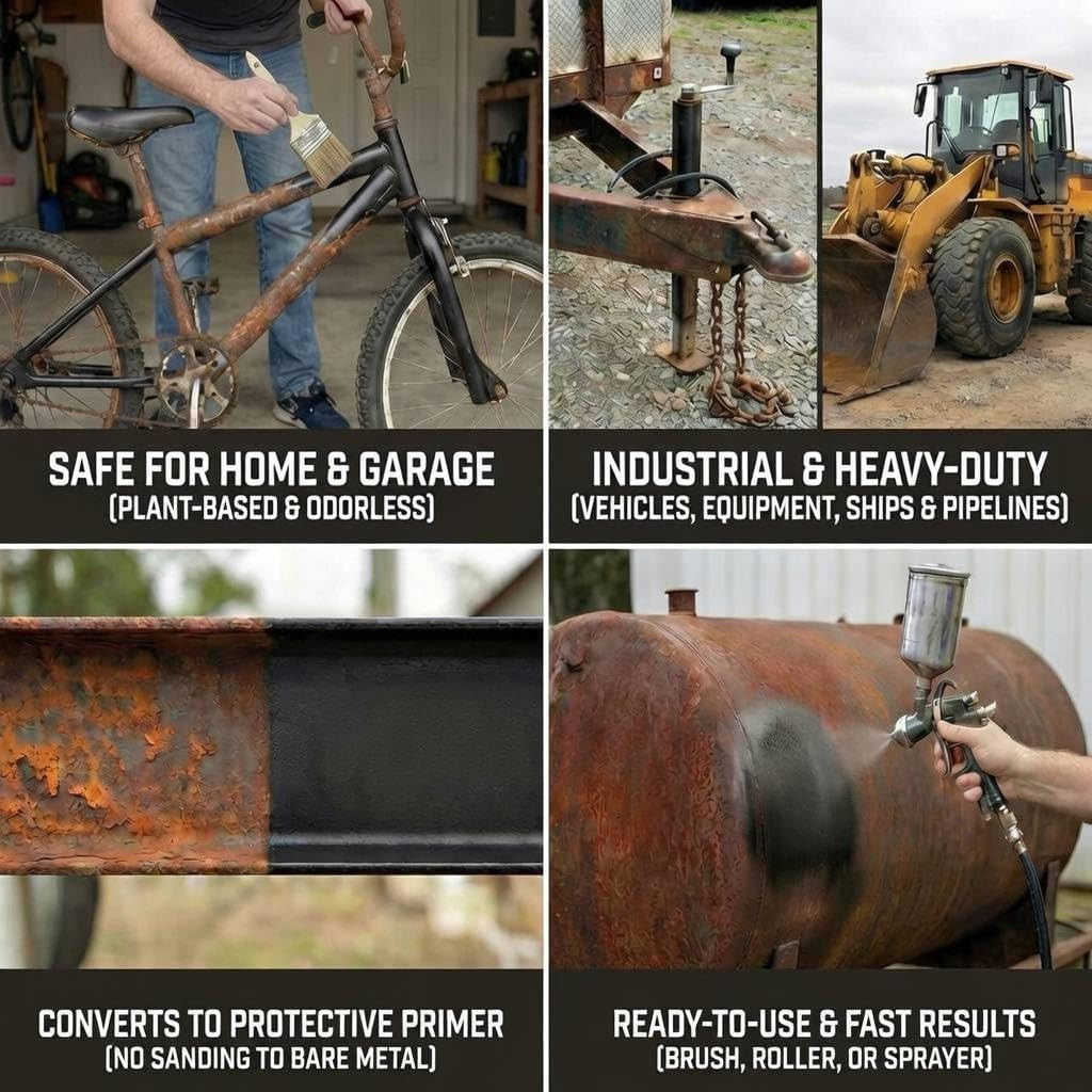 Rust Converter for Metal – Rust Reformer, Rust Neutralizer & Rust Treatment – Pl