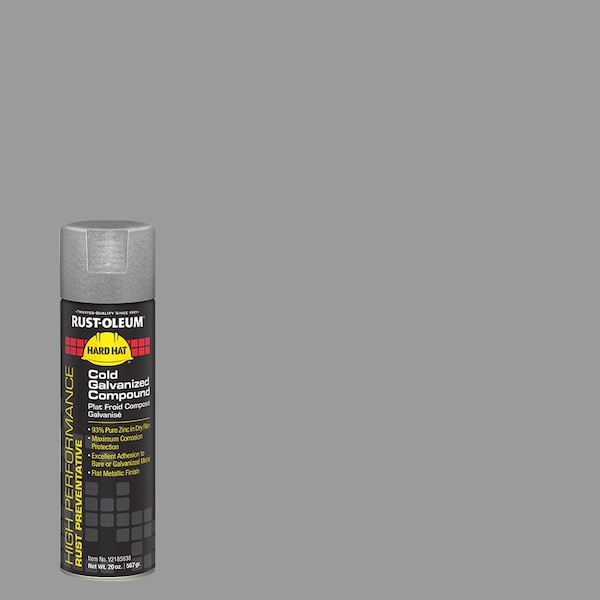 Rust-Oleum V2185838 Rust Preventative Spray Paint, Hard Hat, Cold Galvanizing