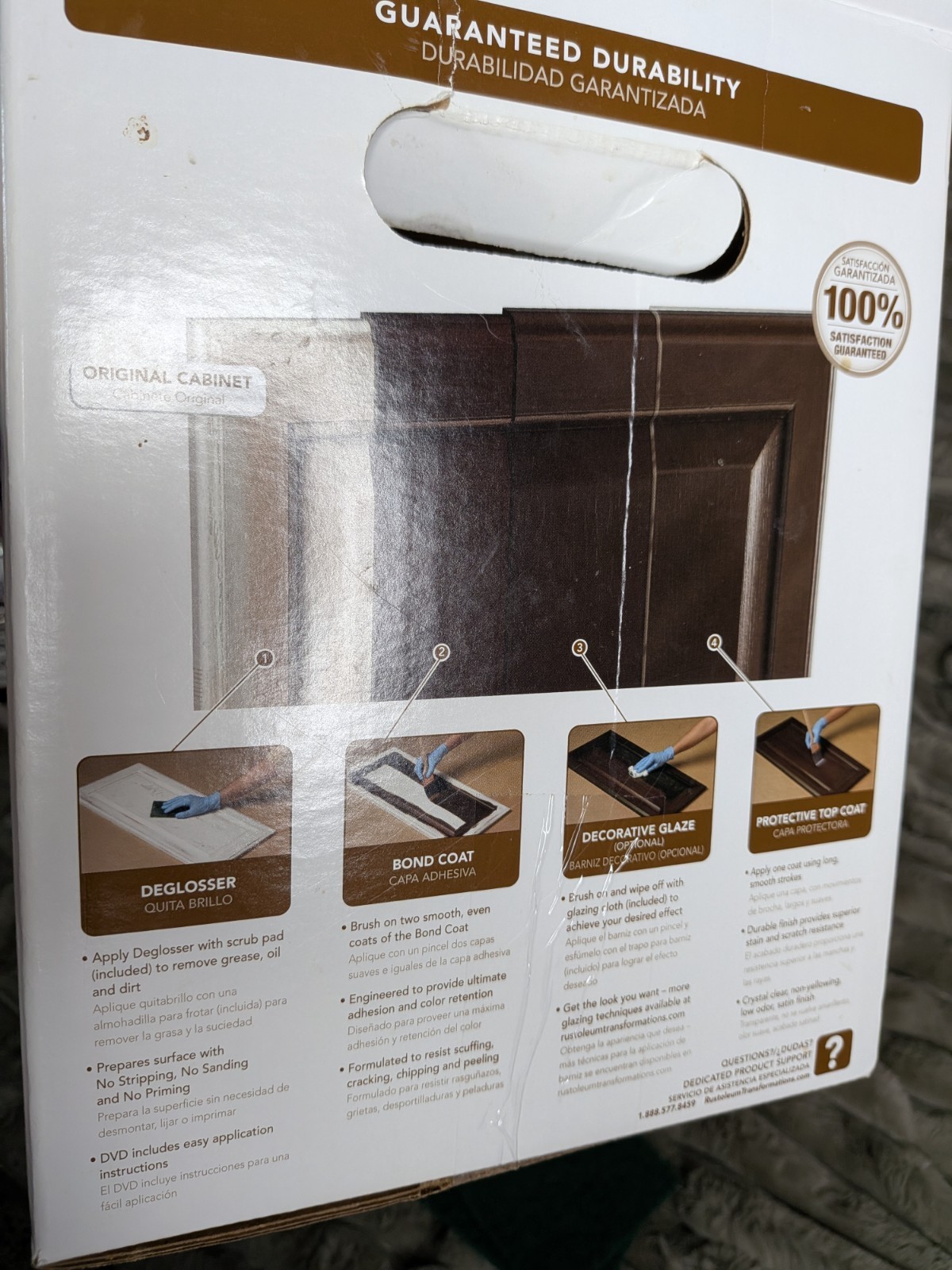Cabinet Stain Kit DARK Rustic Rust-Oleum Transformations Coating Kit 258240