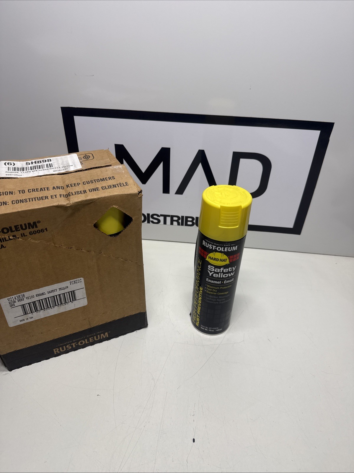 6 pk Rust-Oleum 15-oz SAFETY YELLOW Hard Hat Spray Paint High Performance Enamel