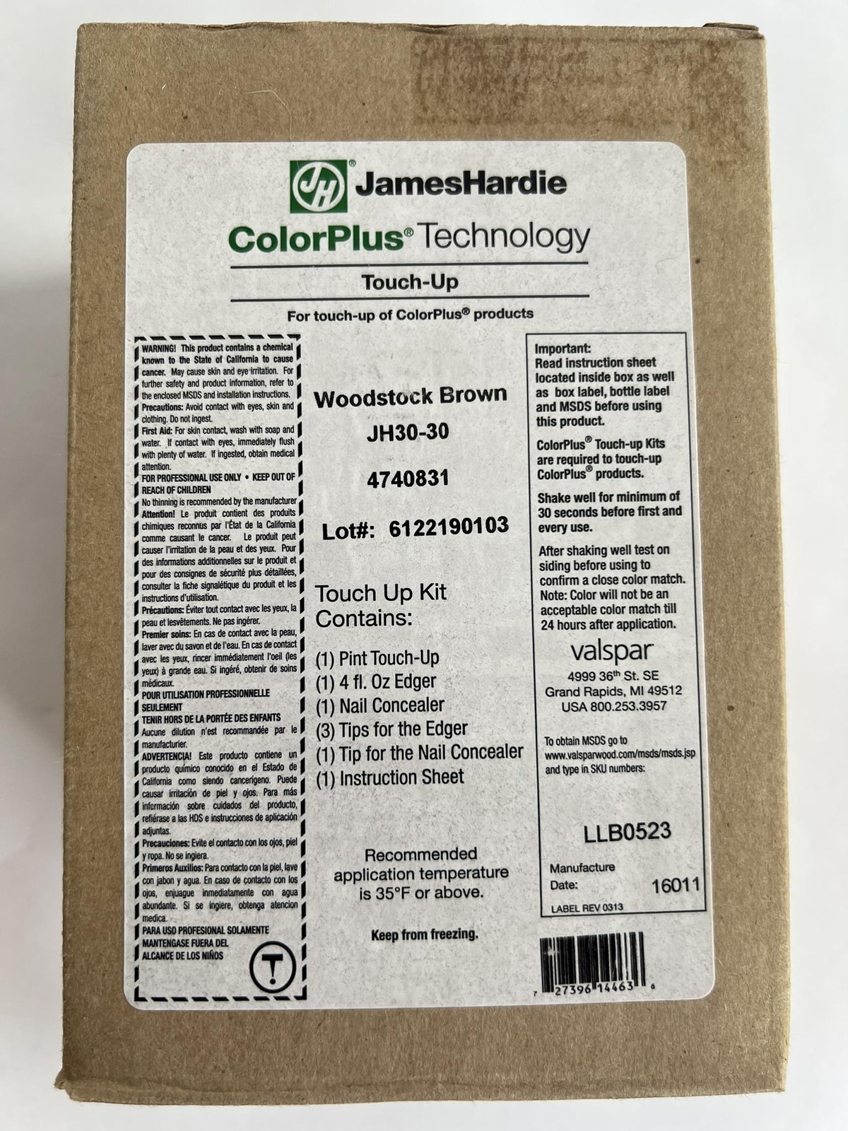 JamesHardie ColorPlus Touch-Up Kit Woodstock Brown JH30-30 4740831 Siding Paint